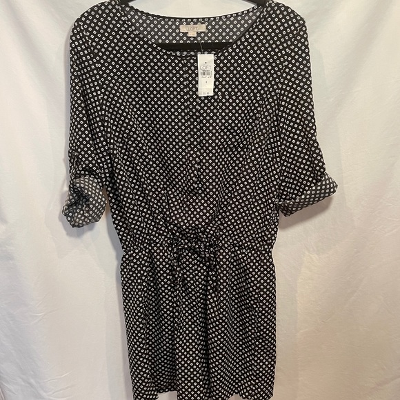 LOFT Romper NWT Black with white Size 6 - Picture 4 of 5